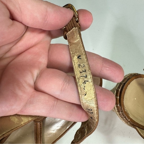 Stuart Weitzman Espadrille Wedge Sandals Size 8.5 - Picture 9 of 9